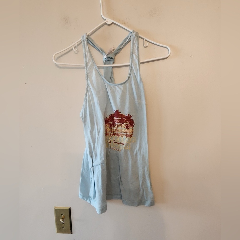 Galveston Island Texas blue tank top size womens small